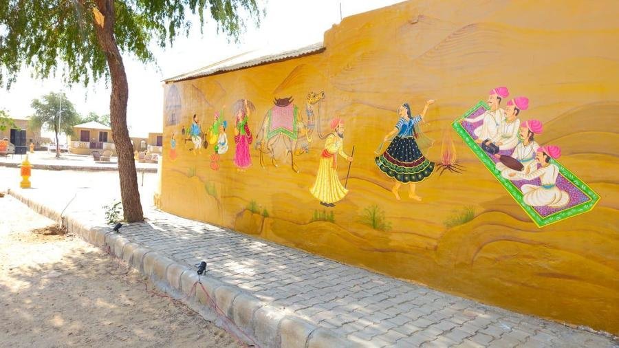 Dune Safari Camp - muurschilderij