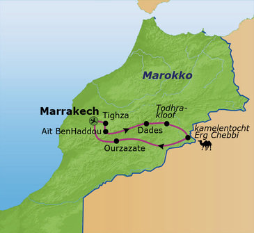 Route Marokko Familiereis, 9 dagen