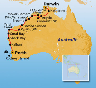 Route West Australië, 25 dagen