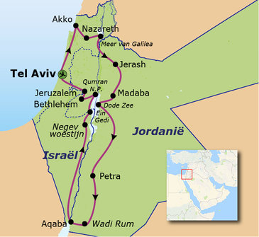 Route Jordanië en Israël, 13 dagen