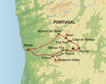 Route 8 daagse wandelvakantie Douro Vallei