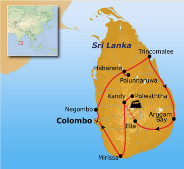Route vanaf september: 22-35ers reis Sri Lanka 