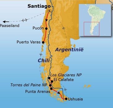 Route Patagonië / Paaseiland, 30 dagen