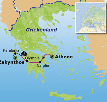 Route Griekenland meivakantie, 9 dagen