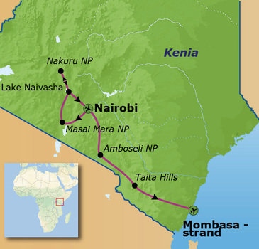 Route Kenia, 16 dagen