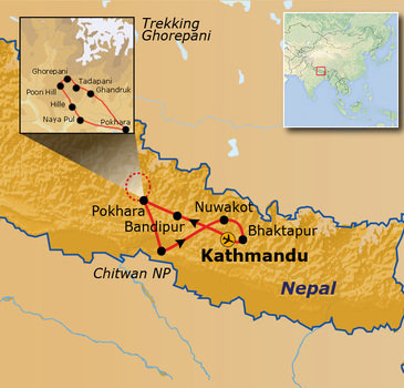 Route Nepal, 17 dagen