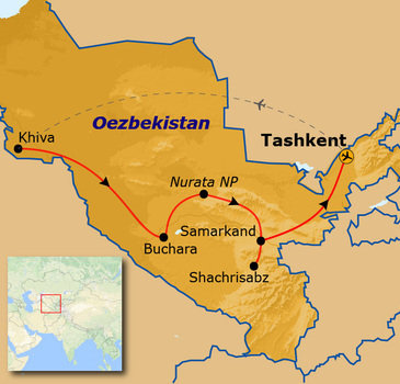 Route Oezbekistan, 14 dagen