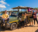 Groepsfoto bij jeep in Kruger National Park