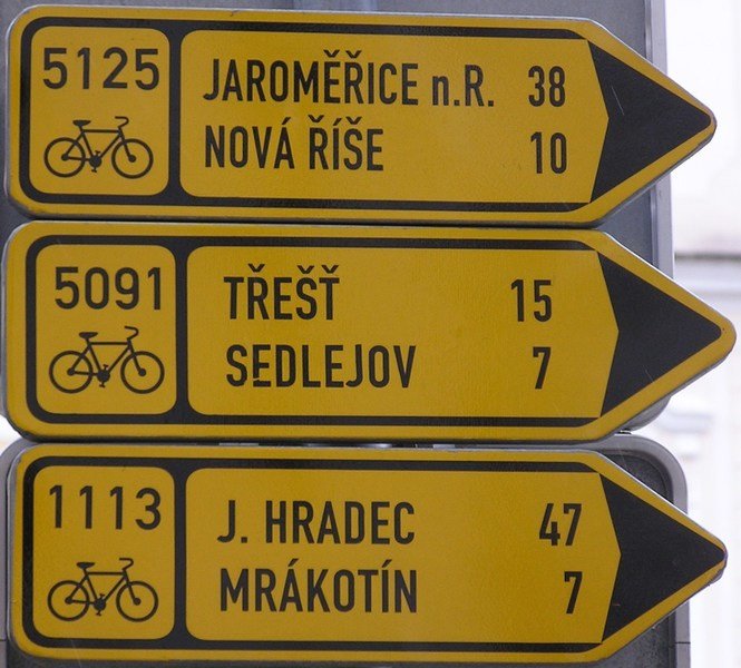 Fietsborden Tsjechie
