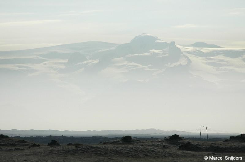 mistig landschap