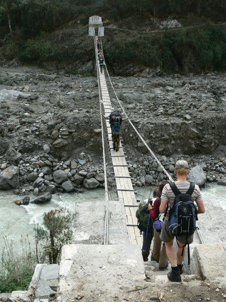 Rondreis Nepal Everest Base Camp Trek -  hangbrug