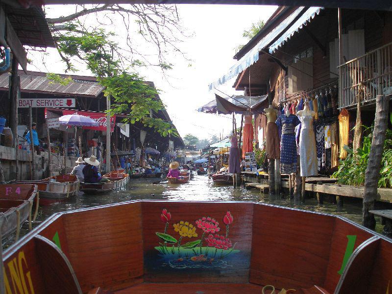 Drijvende markt Thailand
