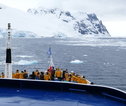Boot, water, bergen, Antarctica