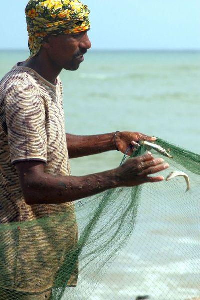 Lokale vissers Sri Lanka