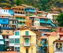 Tbilisi gekleurde huizen