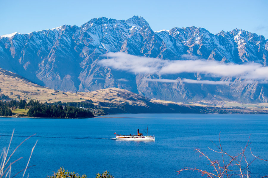 het meer nabij Queenstown