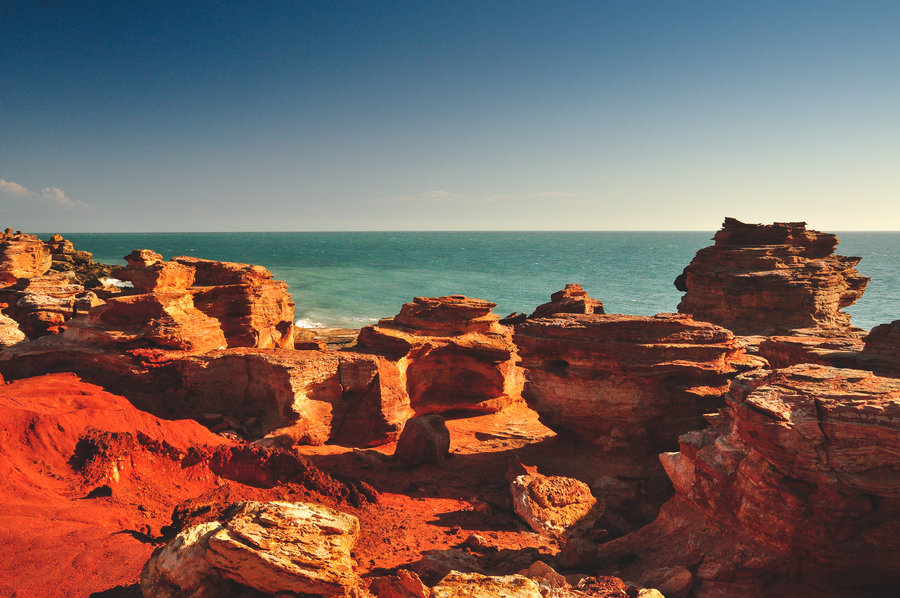 Broome beach stenen