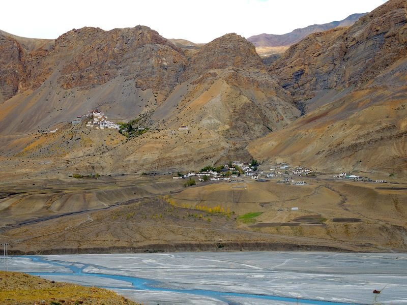 ki klooster en dorp, spiti vallei