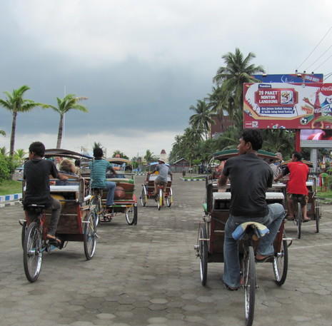 Becak rit in Makassar