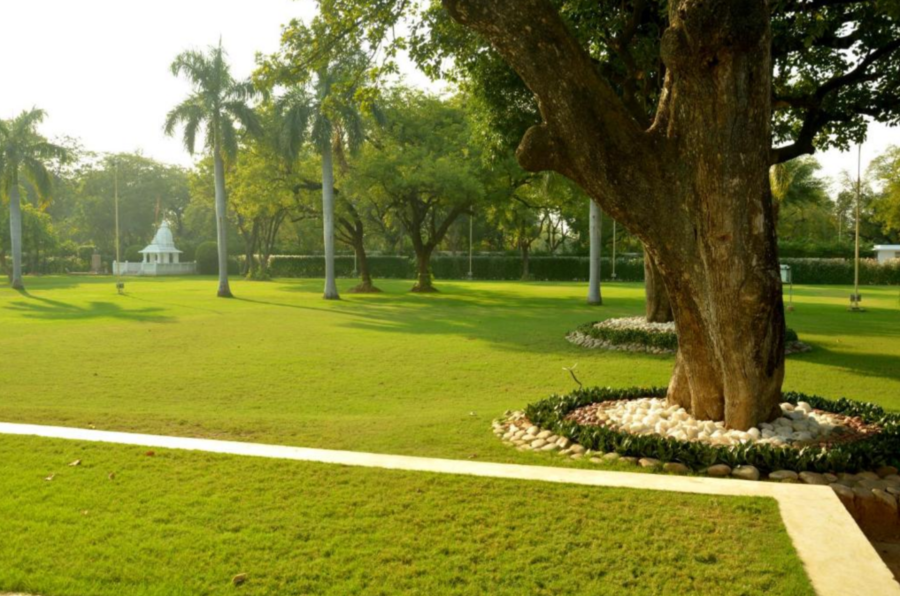 Hotel Chandela India tuin