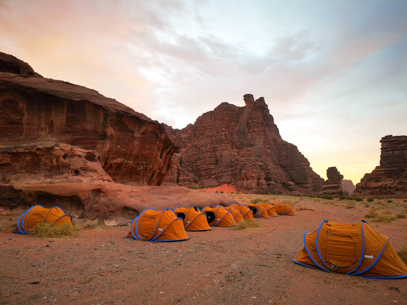 Bajdah woestijn tentenkamp Saoedi-Arabië