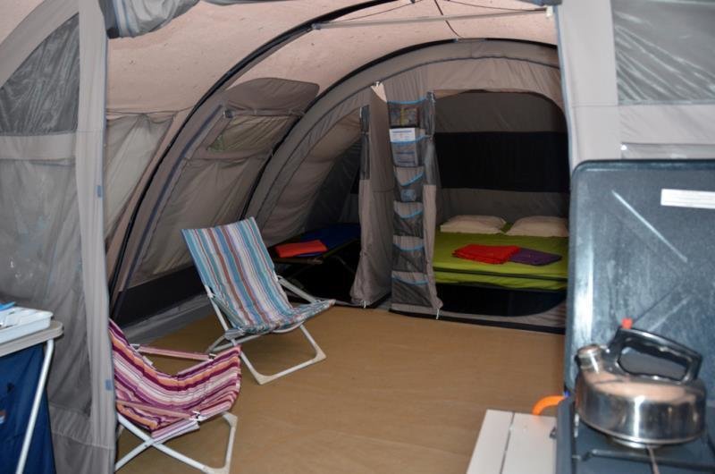 Tent binnenkant Camping Les Allouviers