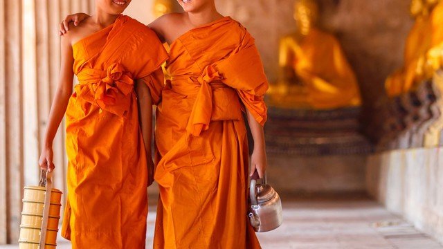 Monniken in Cambodja