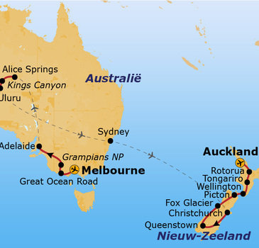 Groepsrondreis AustraliÃ«/Nieuw-Zeeland