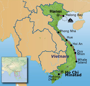 Route Vietnam, 16 dagen 2022