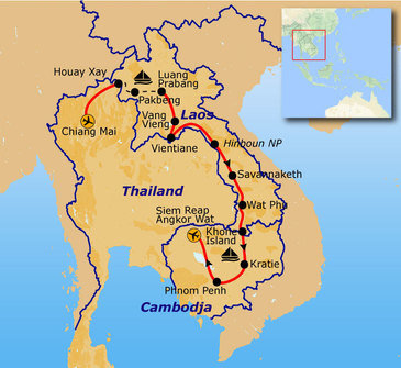 Route Laos & Cambodja, 23 dagen
