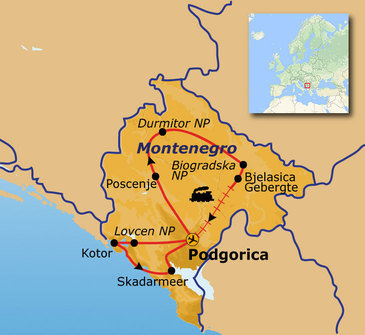 Route Montenegro, 8 dagen