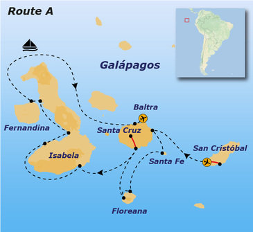 Route A Galapagoseilanden, 12 dagen