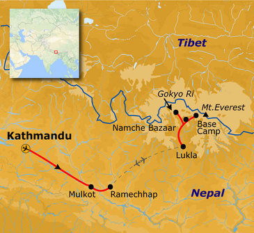 Route Nepal Everest Base Camp, 24 dagen