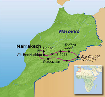 Route Marokko Familiereis, 9 dagen