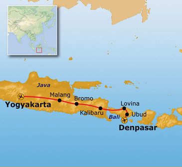 Route Java en Bali, 15 dagen
