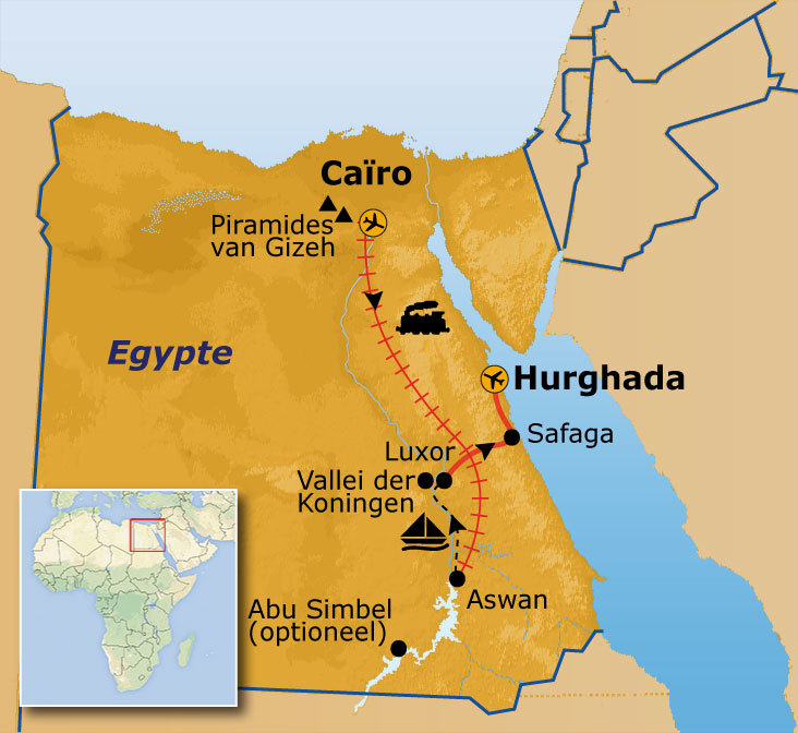 Route Egypte, 12 dagen