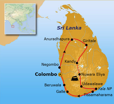 Route Sri Lanka, 16 dagen