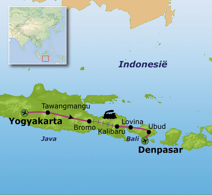 Route Java en Bali, 22 dagen 
