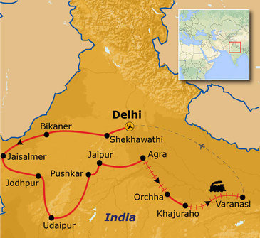 Route Noord-India Compleet, 23 dagen
