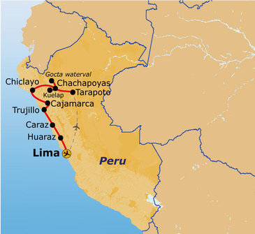 Route Noord-Peru