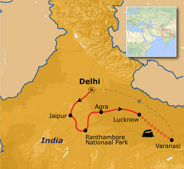 Route Noord-India, 14 dagen
