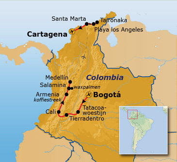 tot maart 2023 - Route Colombia, 21 dagen