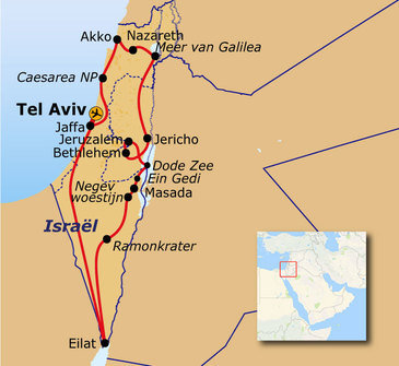 Route Israël en de Palestijnse gebieden, 12 dagen