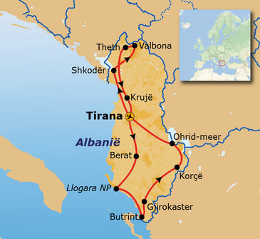Route Albanië 