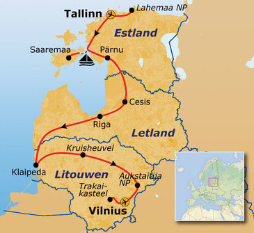Route Baltische Staten, 16 dagen