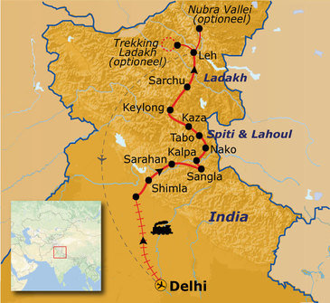 Route Spiti & Ladakh, 23 dagen