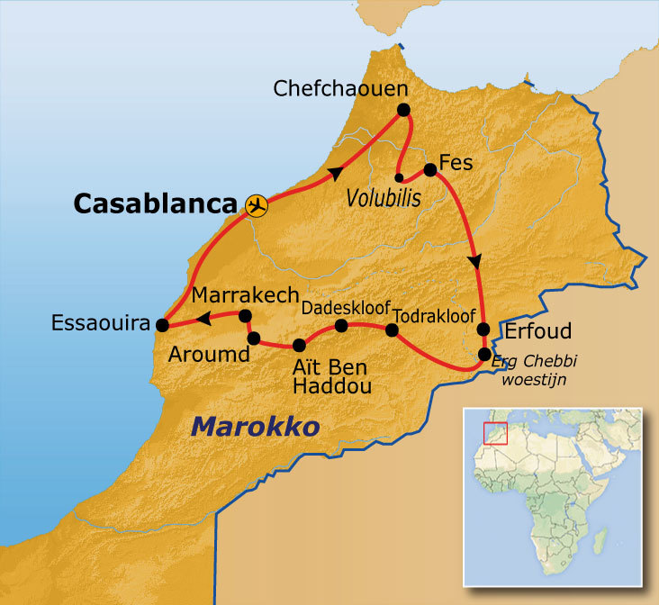 Route Marokko, 15 dagen