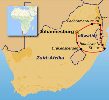 Route Zuid-Afrika, 14 dagen 
