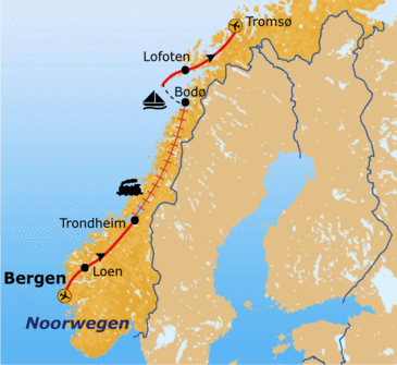 Route Noorwegen, 12 dagen