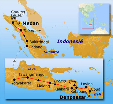 Route Sumatra, Java en Bali, 30 dagen 